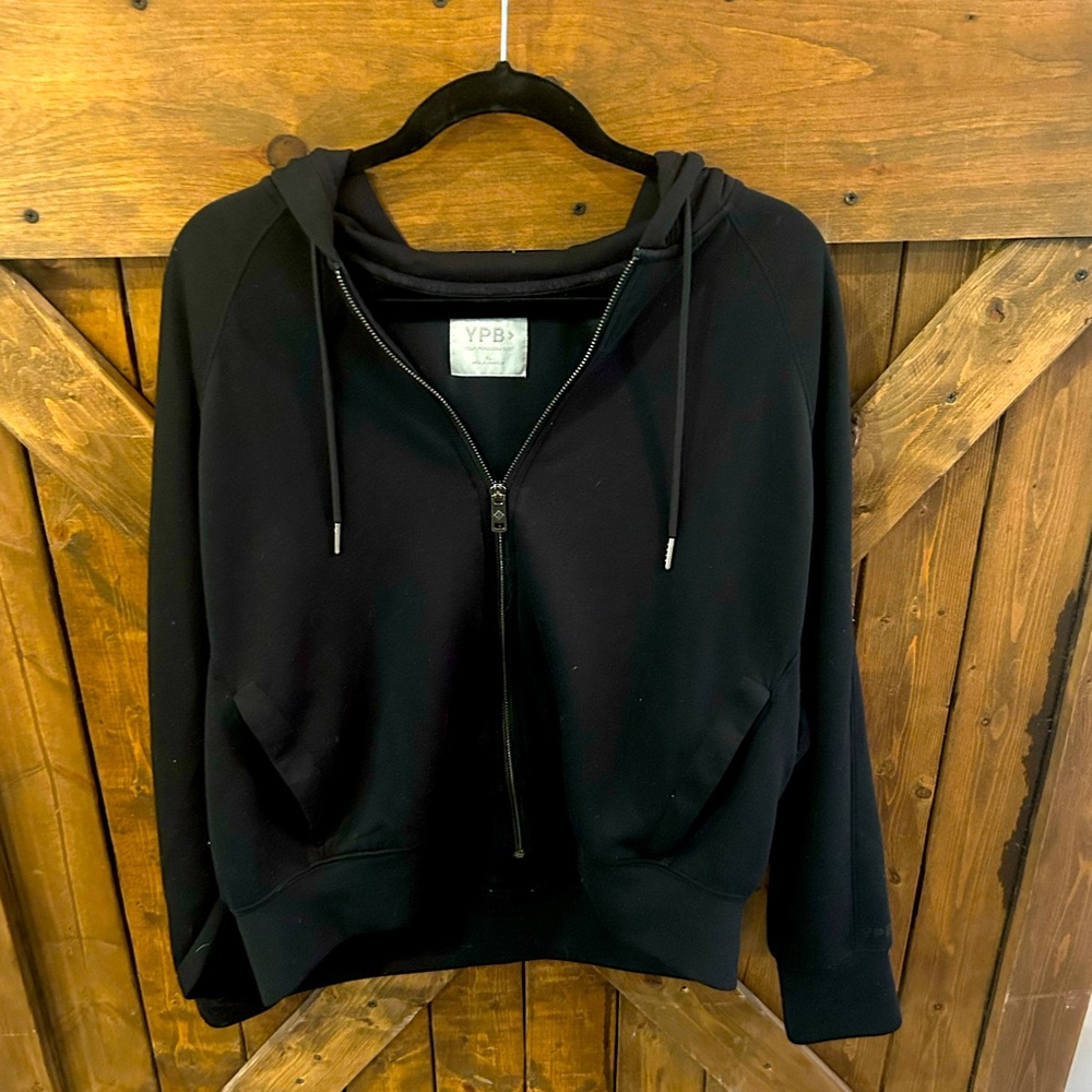 Black Abercrombie and Fitch full zip hoodie.